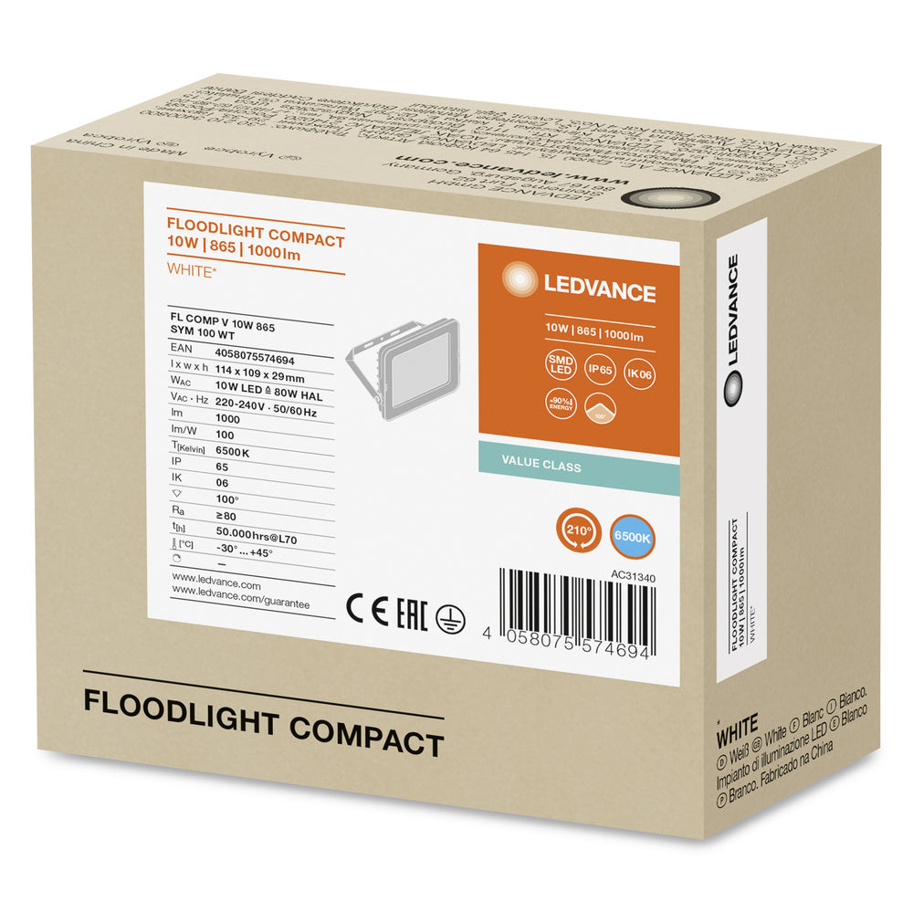 LED reflektor 10W IP65 6500K 100° – vonkajšie LED svietidlo LEDVANCE