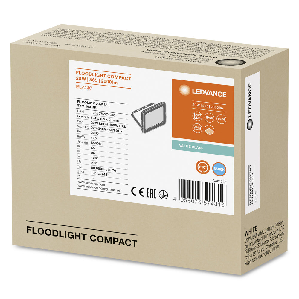 LED reflektor 20W IP65 6500K 100° – vonkajšie LED svietidlo LEDVANCE