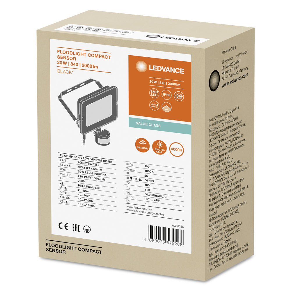LED reflektor 20W IP65 4000K 100° – vonkajšie LED svietidlo LEDVANCE