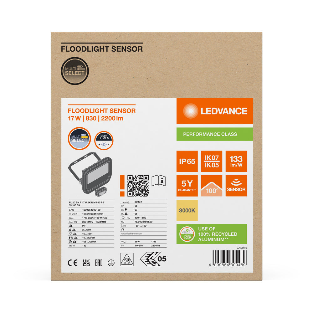 LED reflektor 17W IP65 3000K 100° – vonkajšie LED svietidlo LEDVANCE