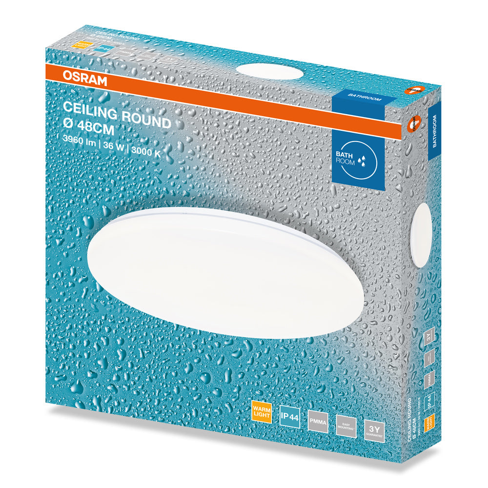 LED stropné svietidlo 36W IP44 3000K 120° – stropné LED svietidlo OSRAM