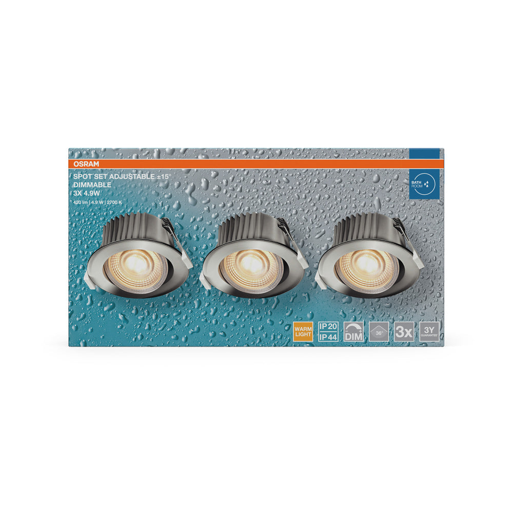 LED stropné svietidlo 4.90W IP44 2700K 36° – stropné LED svietidlo OSRAM