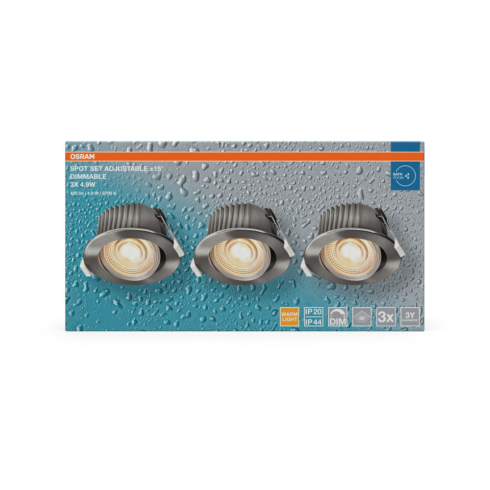 LED stropné svietidlo 4.90W IP44 2700K 36° – stropné LED svietidlo OSRAM