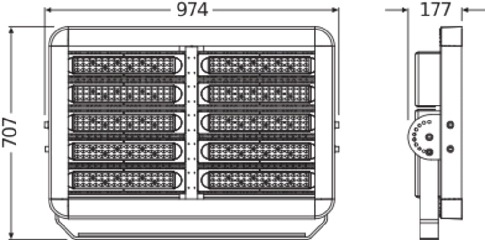 LED reflektor 1000W IP65 4000K 55° – vonkajšie LED svietidlo LEDVANCE