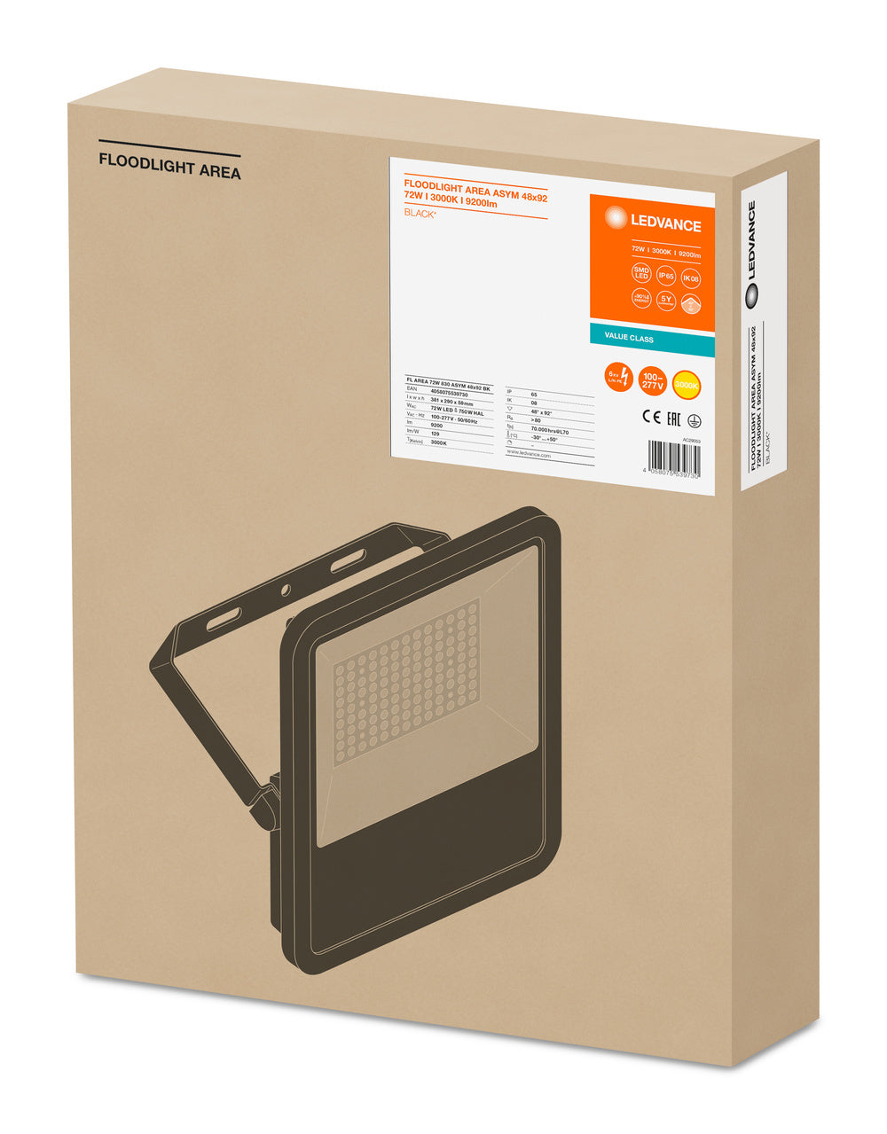 LED reflektor 72W IP65 3000K 48° – vonkajšie LED svietidlo LEDVANCE