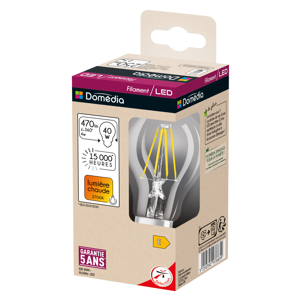 LED stropné svietidlo 4W IP20 2700K 300° – stropné LED svietidlo DOMEDIA