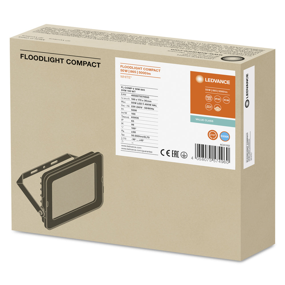 LED reflektor 50W IP65 6500K 100° – vonkajšie LED svietidlo LEDVANCE