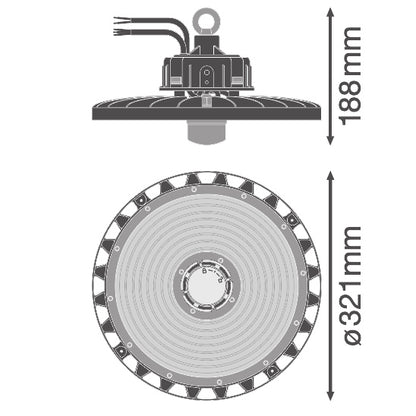 LED High Bay 147W IP65 4000K 70° – priemyselné LED svietidlo LEDVANCE