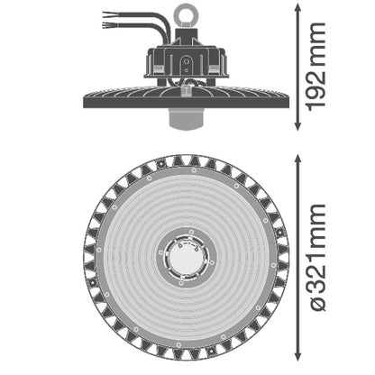 LED High Bay 190W IP65 4000K 110° – priemyselné LED svietidlo LEDVANCE