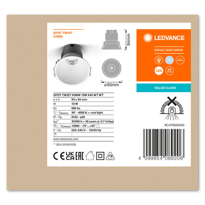 LED stropné svietidlo 10W IP20 4000K 30° – stropné LED svietidlo LEDVANCE