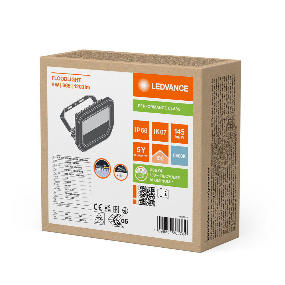LED reflektor 8W IP66 6500K 100° – vonkajšie LED svietidlo LEDVANCE