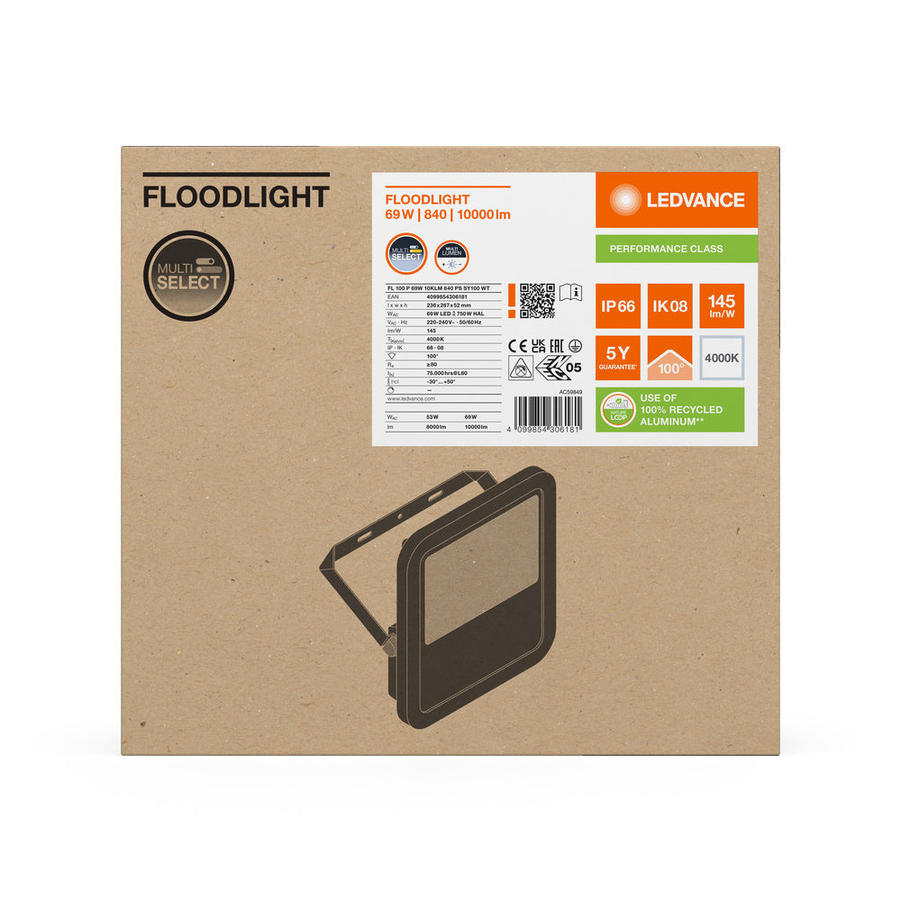 LED reflektor 69W IP66 4000K 100° – vonkajšie LED svietidlo LEDVANCE