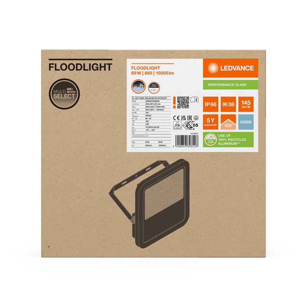 LED reflektor 69W IP66 6500K 100° – vonkajšie LED svietidlo LEDVANCE