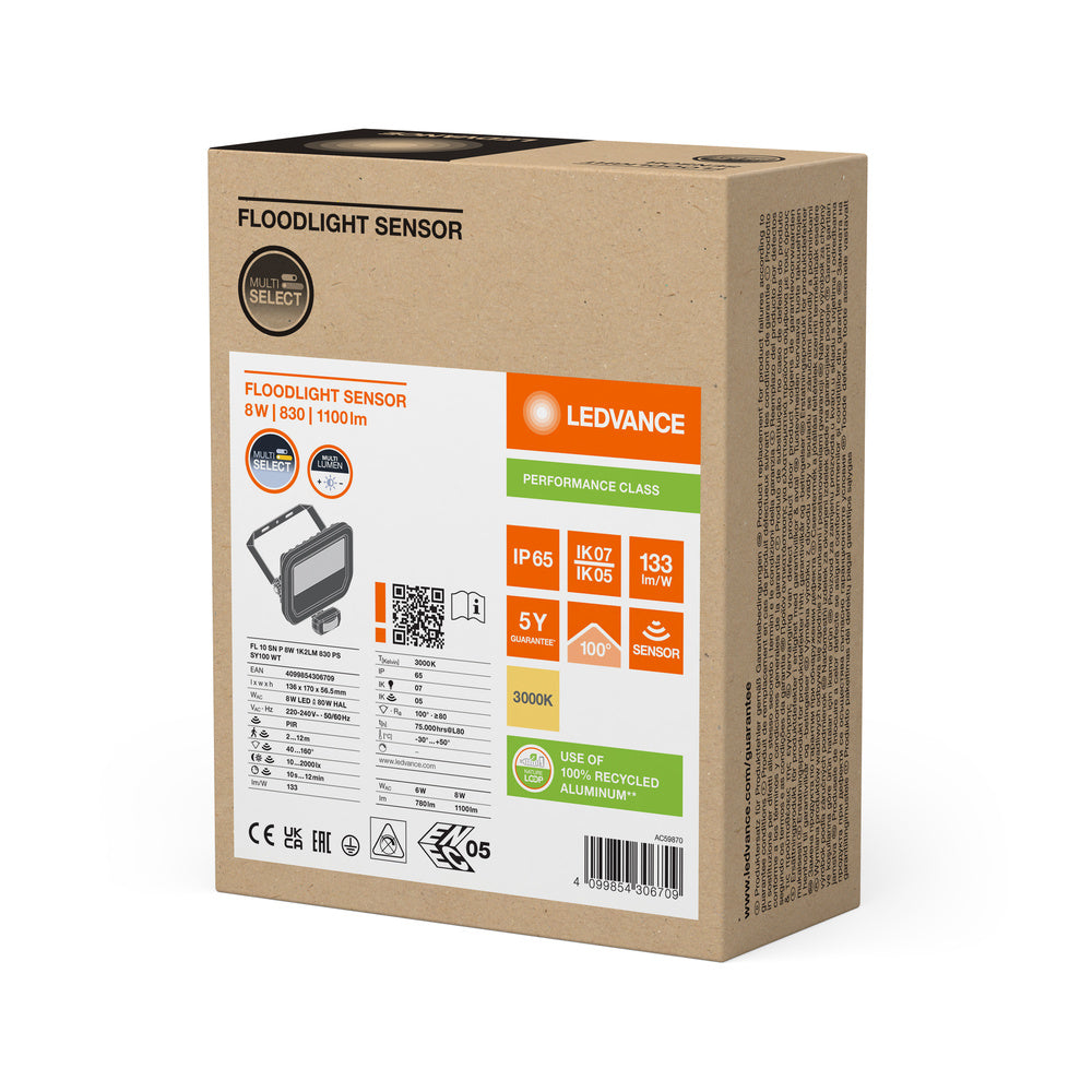 LED reflektor 8W IP65 3000K 100° – vonkajšie LED svietidlo LEDVANCE