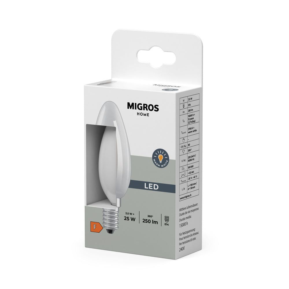 LED stropné svietidlo 2.5W IP20 2700K 300° – stropné LED svietidlo MIGROS