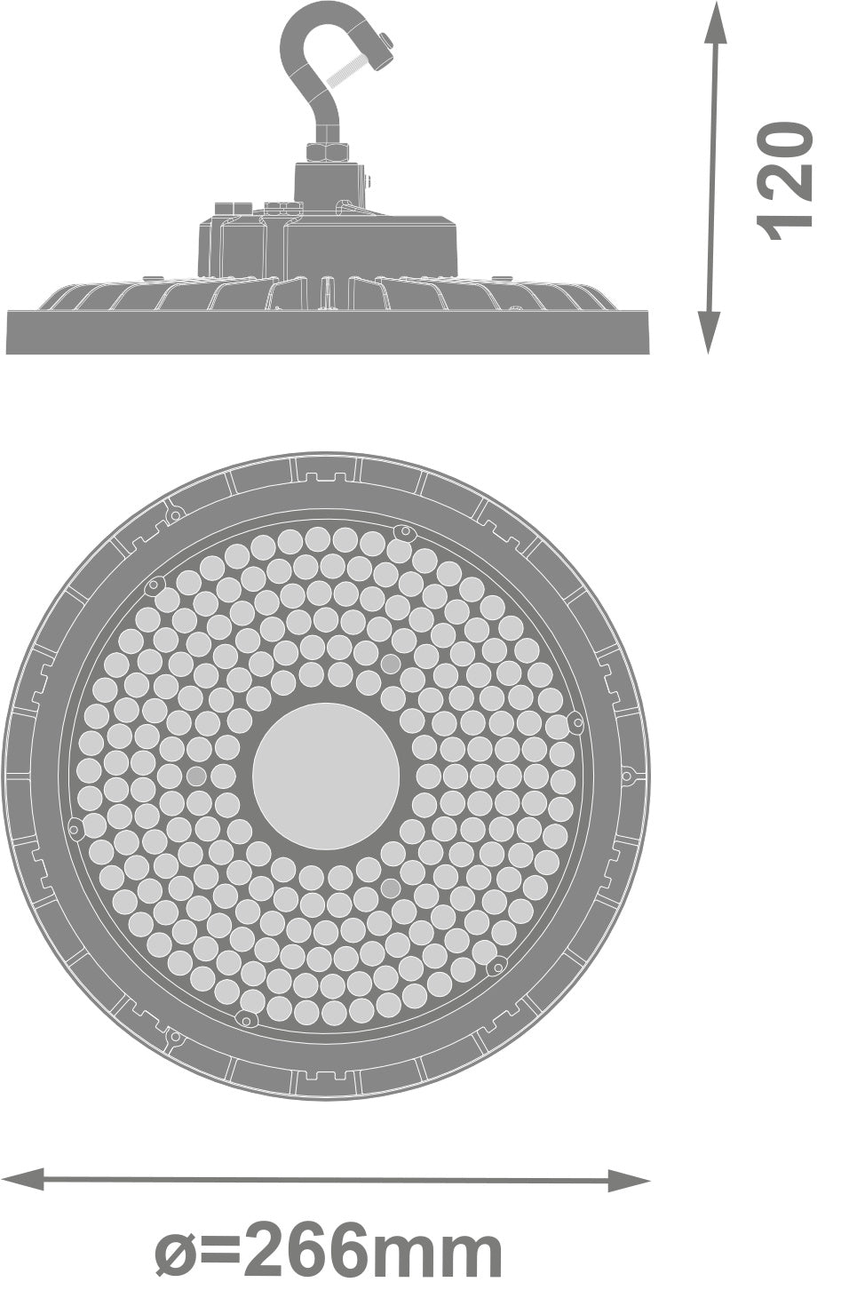 LED High Bay 145W IP66 4000K 90° – priemyselné LED svietidlo LEDVANCE