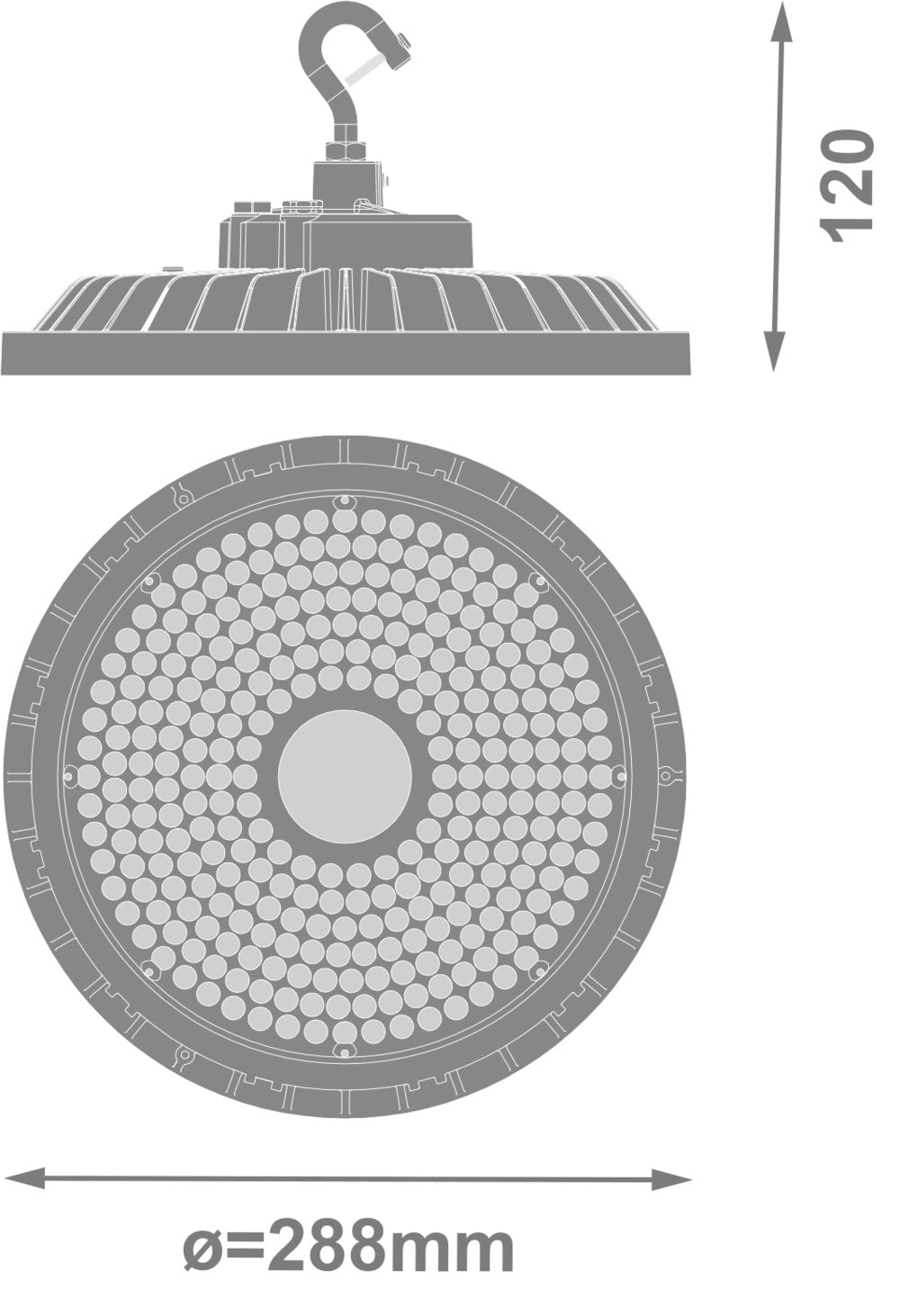 LED High Bay 195W IP66 6500K 60° – priemyselné LED svietidlo LEDVANCE