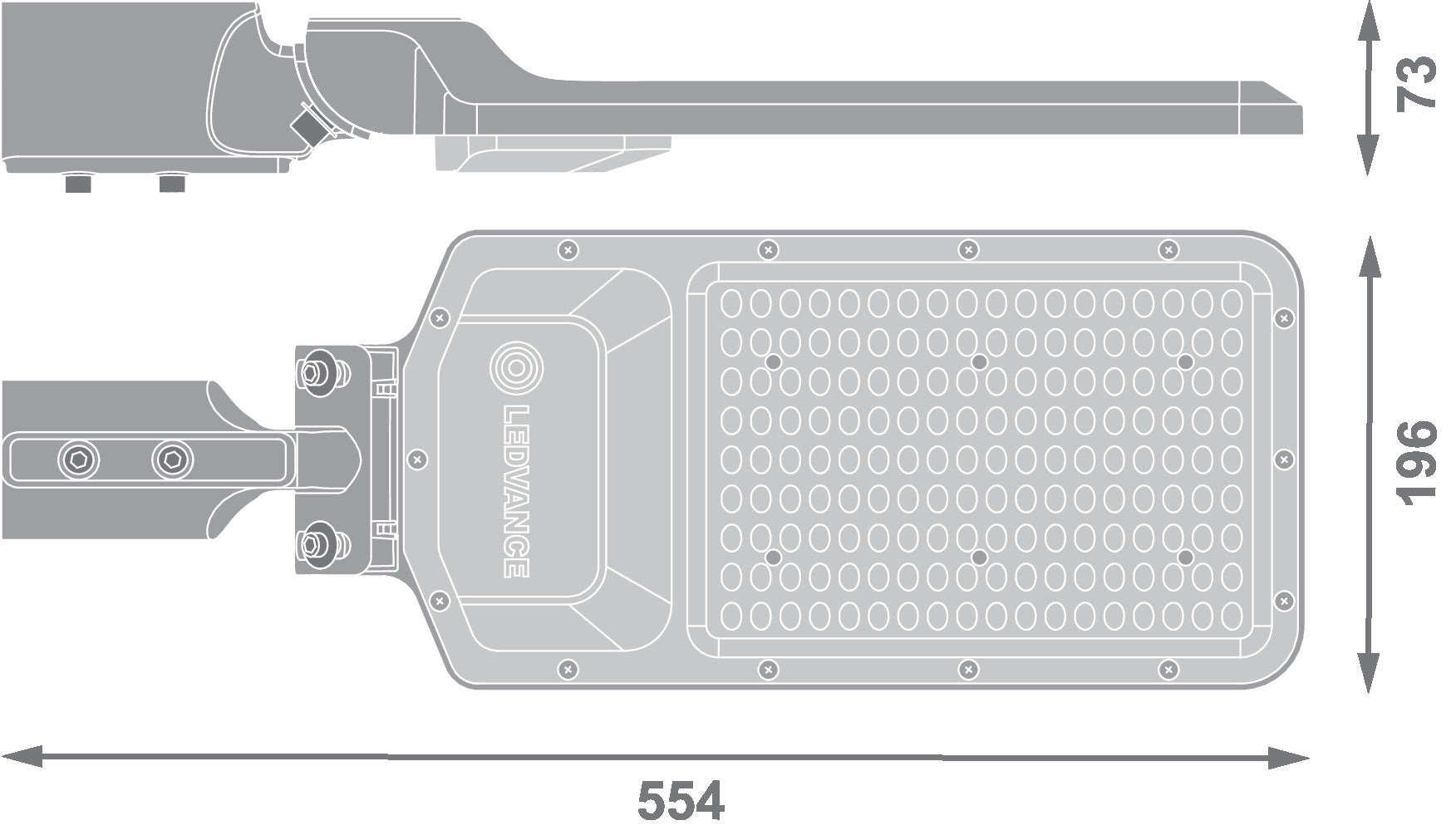 LED pouličné osvetlenie 100W IP65 4000K 155° – pouličné LED svietidlo LEDVANCE