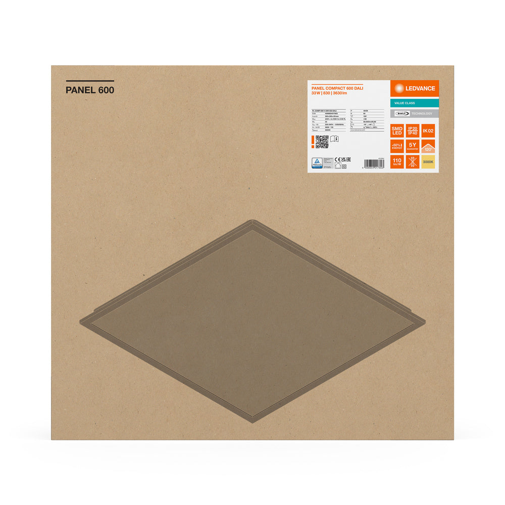 LED panel 33W IP40 3000K 120° – LED stropný panel LEDVANCE