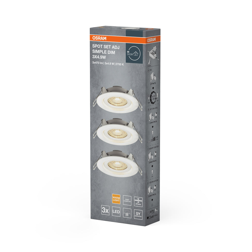 LED stropné svietidlo 4.90W IP20 2700K 110° – stropné LED svietidlo OSRAM