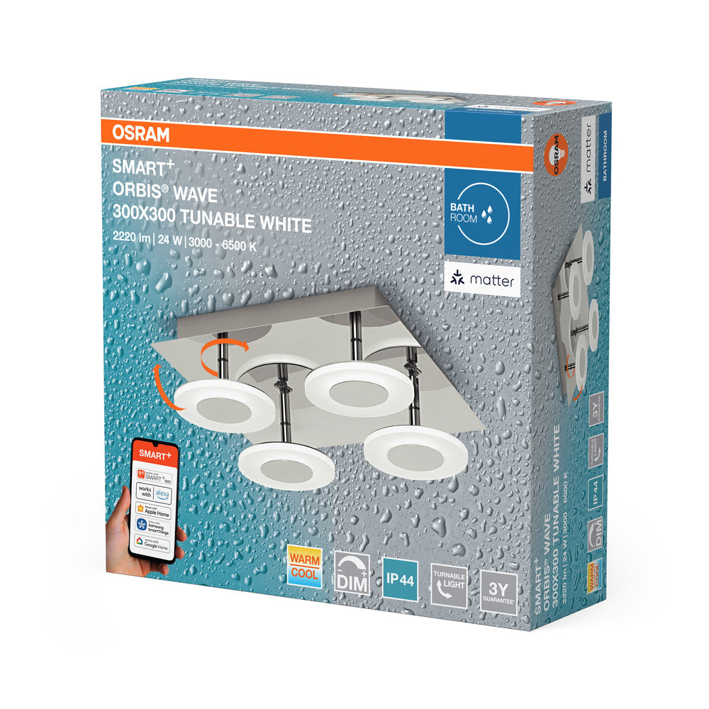 LED nástenné svietidlo 24W IP44 6500K 165° – nástenné LED svietidlo OSRAM
