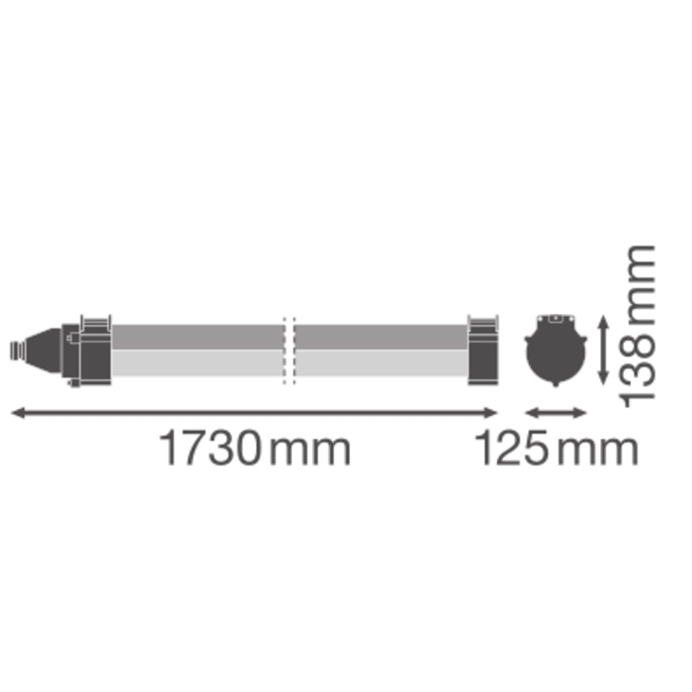 LED prachotesné svietidlo 39W IP66 4000K 133° – priemyselné prachotesné svietidlo LEDVANCE
