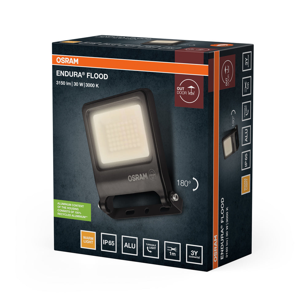 LED reflektor 30W IP65 3000K 110° – vonkajšie LED svietidlo OSRAM