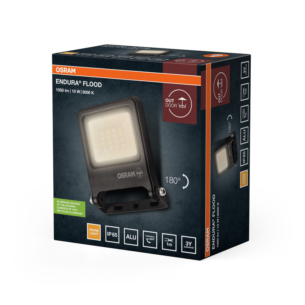 LED reflektor 10W IP65 3000K 110° – vonkajšie LED svietidlo OSRAM