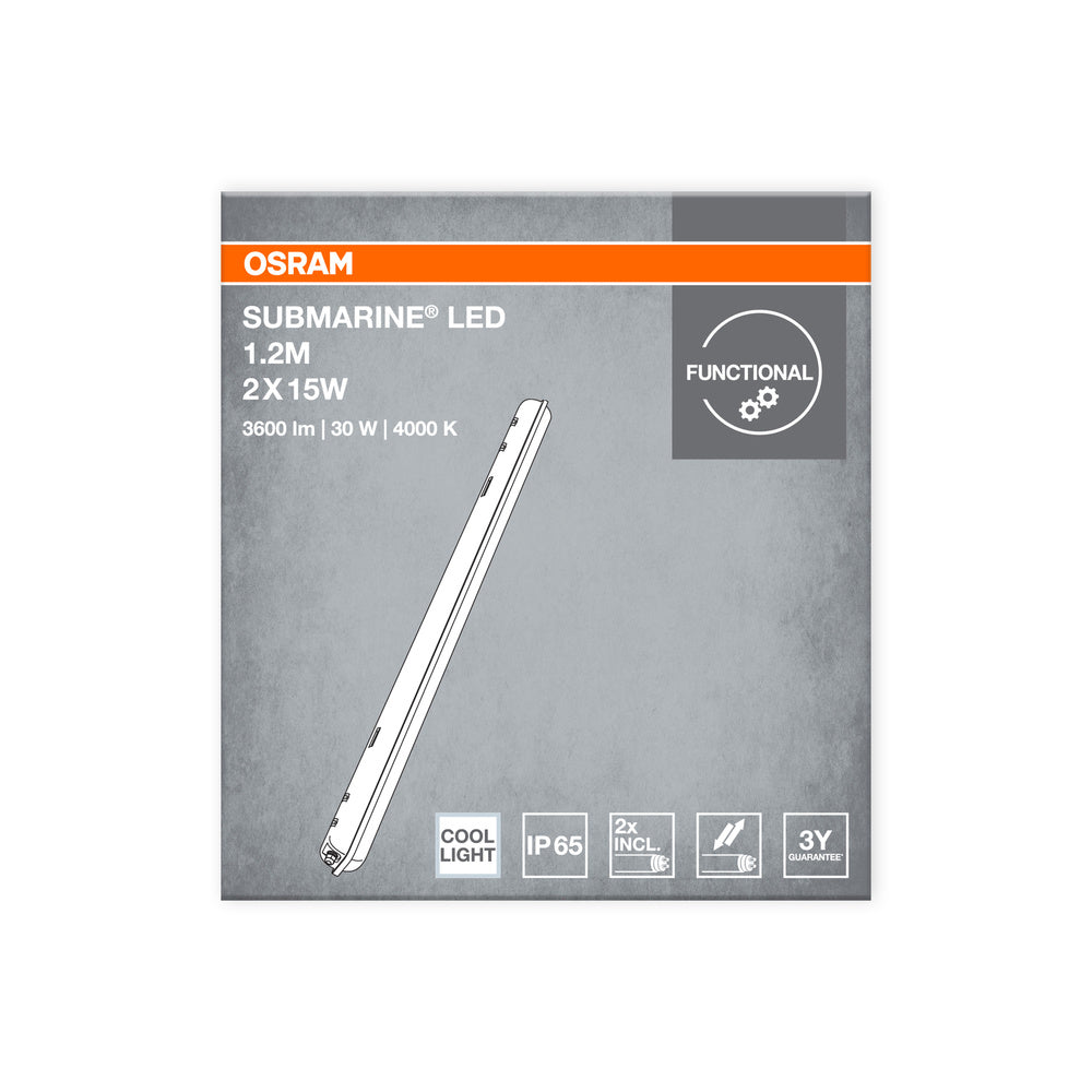 LED prachotesné svietidlo 30W IP65 4000K 120° – priemyselné prachotesné svietidlo OSRAM
