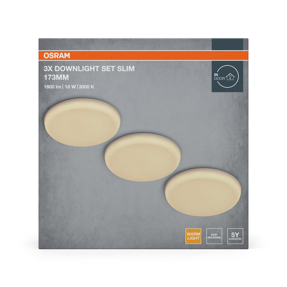 LED downlight 18W IP20 3000K 120° – zápustné LED svietidlo OSRAM