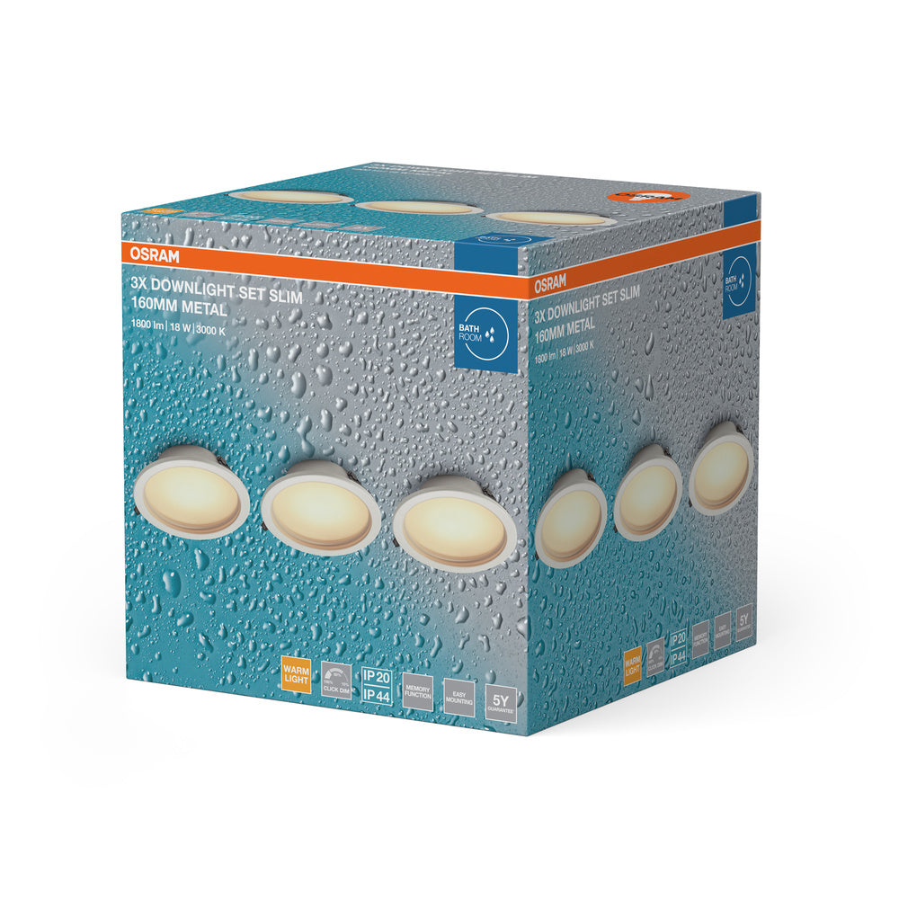 LED downlight 18W IP44 3000K 120° – zápustné LED svietidlo OSRAM