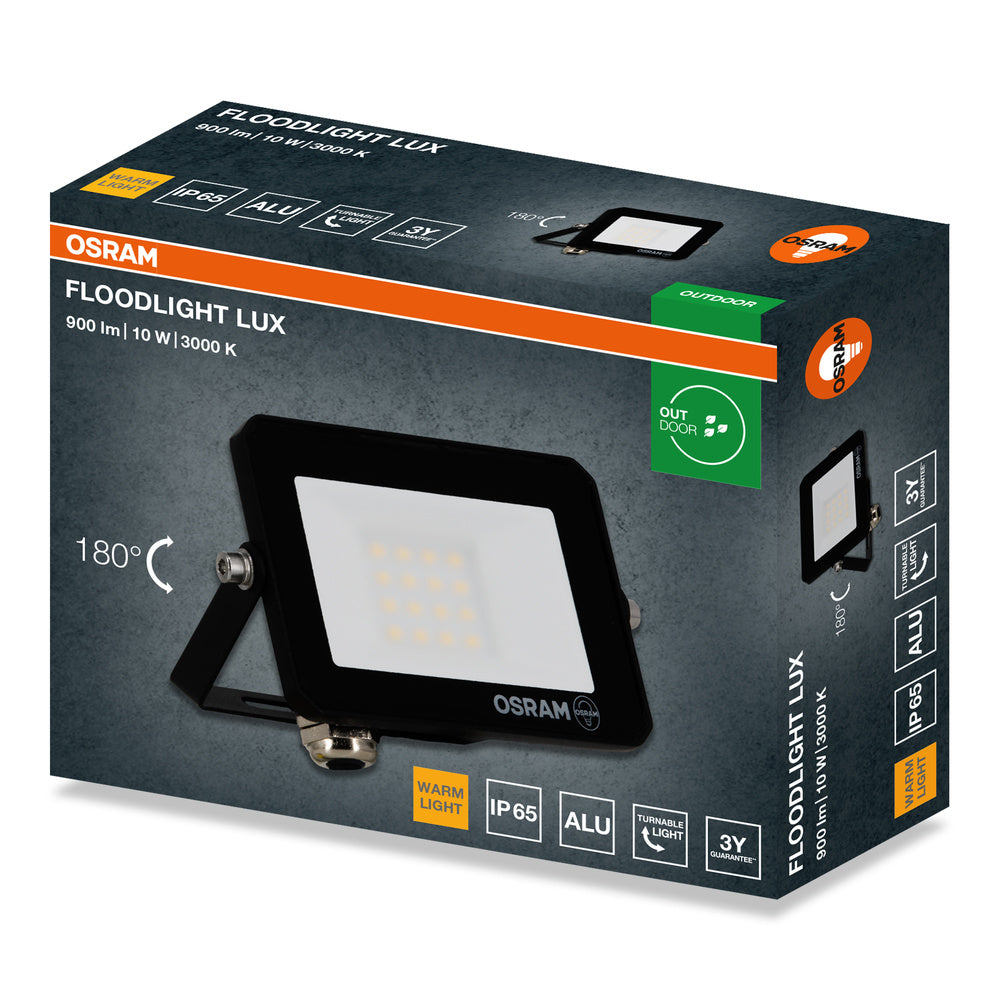 LED reflektor 10W IP65 3000K 105° – vonkajšie LED svietidlo OSRAM