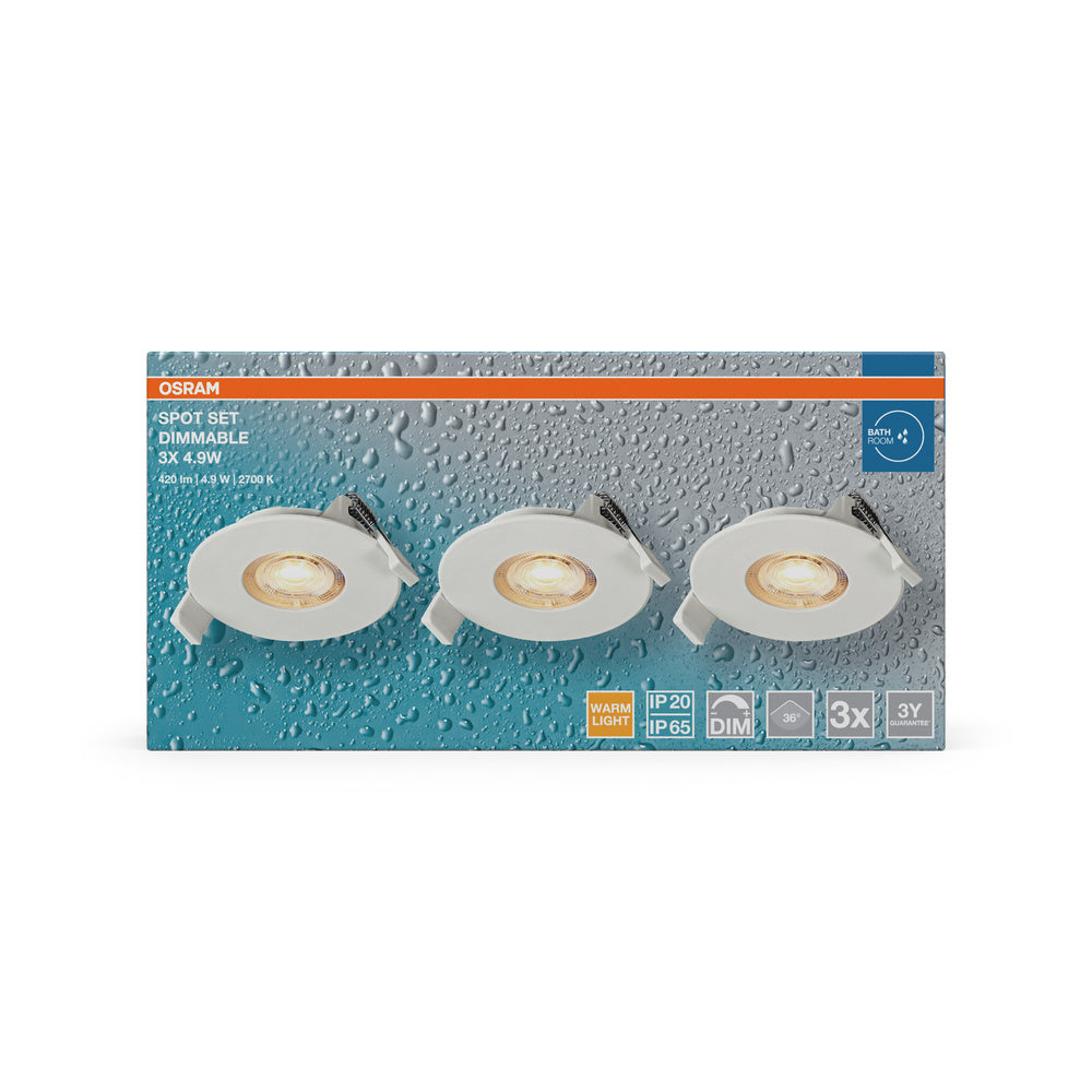 LED stropné svietidlo 4.90W IP65 2700K 36° – stropné LED svietidlo OSRAM