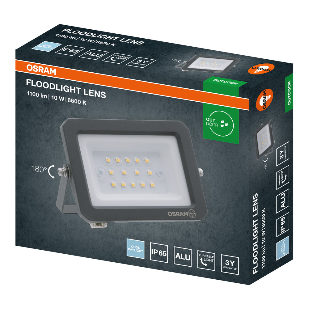 LED reflektor 10W IP65 6500K 110° – vonkajšie LED svietidlo OSRAM