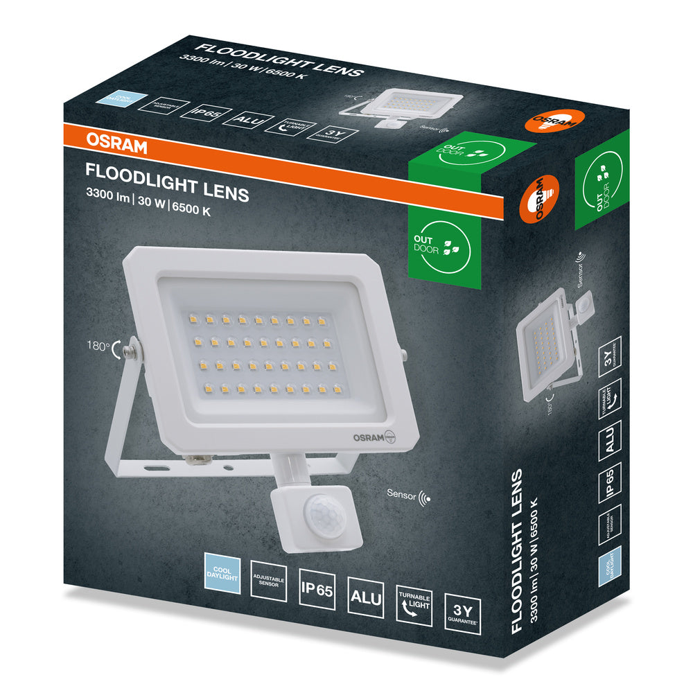 LED reflektor 30W IP65 6500K 110° – vonkajšie LED svietidlo OSRAM