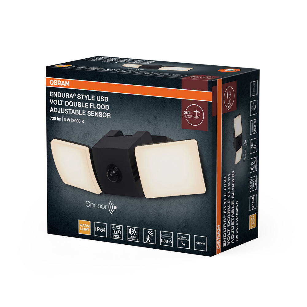 LED reflektor 5W IP54 3000K 110° – vonkajšie LED svietidlo OSRAM