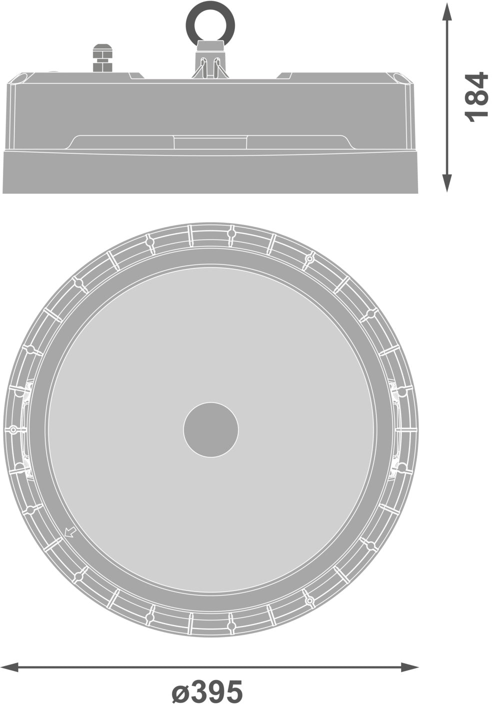 LED High Bay 195W IP66 5700K 60° – priemyselné LED svietidlo LEDVANCE
