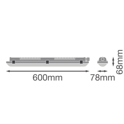 LED prachotesné svietidlo 15W IP65 4000K 115° – priemyselné prachotesné svietidlo LEDVANCE