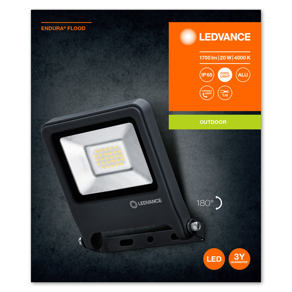 LED reflektor 20W IP65 4000K 110° – vonkajšie LED svietidlo LEDVANCE