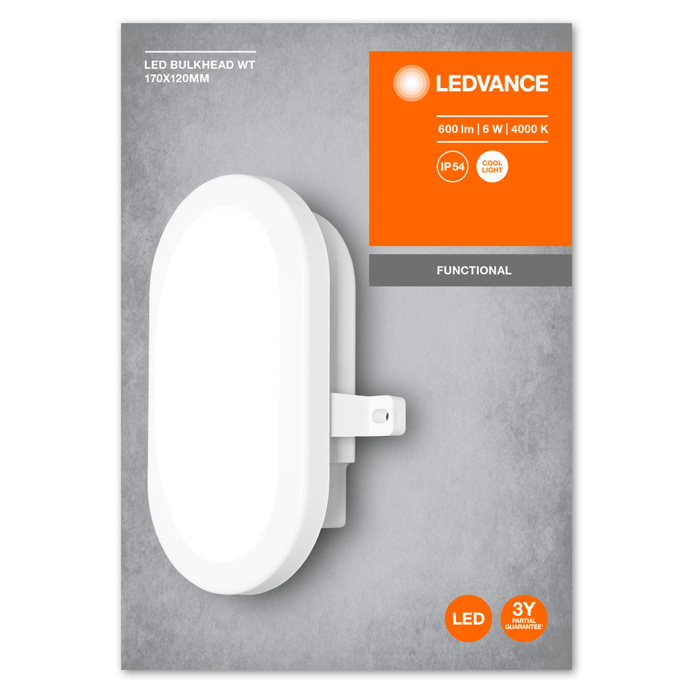 LED nástenné svietidlo 6W IP54 4000K 120° – nástenné LED svietidlo LEDVANCE